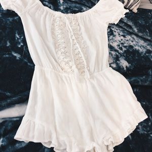 White Boho Romper